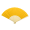 Fächer Bapper, gelb