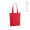 "Elbrus Tote Bag" Einkaufstasche aus recycelter Baumwolle (220 g/m²) mit Henkeln und Bodenfalte, rot