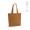 "Blanc Tote Bag" Einkaufstasche aus recycelter Baumwolle (220 g/m²) mit Henkeln und Bodenfalte, braun