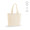 "Blanc Tote Bag" Einkaufstasche aus recycelter Baumwolle (220 g/m²) mit Henkeln und Bodenfalte, natur