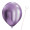 Luftballon „Chrome“, Größe L (ø ca. 33 cm) in glänzendes lila mit Ballonhalte-Drahtstab