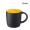 Kössinger Ennia black inside Tasse, schwarz, gelb