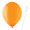 Luftballon „Transparent“, Größe L (ø ca. 33 cm) in orange mit Ballonhalte-Drahtstab