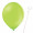 Luftballon „Standard“, Größe S (ø ca. 27 cm) in apfelgrün mit Ballonhalte-Drahtstab