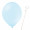 Luftballon „Pastell“, Größe L (ø ca. 33 cm) in eisblau mit Ballonhalte-Drahtstab