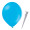 Luftballon „Standard“, Größe M (ø ca. 30 cm) in cyan mit FUNNYBLOON® "BASIC"