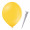 Luftballon „Standard“, Größe L (ø ca. 33 cm) in dunkelgelb mit FUNNYBLOON® "BASIC"
