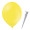Luftballon „Standard“, Größe M (ø ca. 30 cm) in gelb mit FUNNYBLOON® "BASIC"