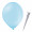 Luftballon „Standard“, Größe L (ø ca. 33 cm) in hellblau mit FUNNYBLOON® "BASIC"
