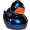 Quietsche-Ente Wings, metallic-blau, 7,5 cm