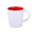Sublimationsbecher "Berg Art Solid", 380 ml, weiß, rot