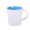 Sublimationsbecher "Berg Art Solid", 380 ml, weiß, hellblau