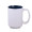 Sublimationsbecher "Nevada Art Solid", 450 ml, weiß, dunkelblau