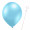 Luftballon „Metallic“, Größe S (ø ca. 27 cm) in hellblau mit Ballonhalte-Drahtstab