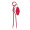 KEYBRAID Schlüsselring mit Schnur, rot