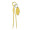 KEYBRAID Schlüsselring mit Schnur, gelb