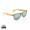 Sonnenbrille aus Bambus und RCS recyceltem Kunststoff, grün