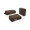 KENTO URBAN Packing Cube Set aus RCS recyceltem Nylon, braun