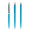 prodir QS01 PMS Push Kugelschreiber, cyan, silber matt, Schreibfarbe: blau