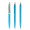 prodir QS01 PMS Push Kugelschreiber, cyan, silber matt, Schreibfarbe: blau