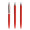prodir QS01 Soft Touch PRS Push Kugelschreiber, rot, silber matt