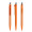 prodir QS40 Soft Touch PRT Push Kugelschreiber, orange, silber glänzend, Schreibfarbe: blau