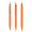 prodir QS50 Soft Touch PRS Push Kugelschreiber, orange, silber matt, Schreibfarbe: blau