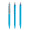prodir QS50 Soft Touch PRS Push Kugelschreiber, cyan, silber matt, Schreibfarbe: blau