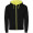 Fuji Kaputzensweatjacke Unisex, schwarz, fluorgelb, S
