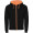Fuji Kaputzensweatjacke Unisex, schwarz, fluororange, S (fällt aus wie XS)