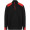 Maverick Pullover für Herren mit halbem Reißverschluss, 280 g/m2, schwarz, rot, S