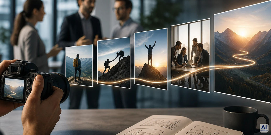 Visual Storytelling im Marketing: Wie Bilder Ihre B2B-Botschaft transportieren Visual Storytelling im Marketing: Wie Bilder Ihre B2B-Botschaft transportieren