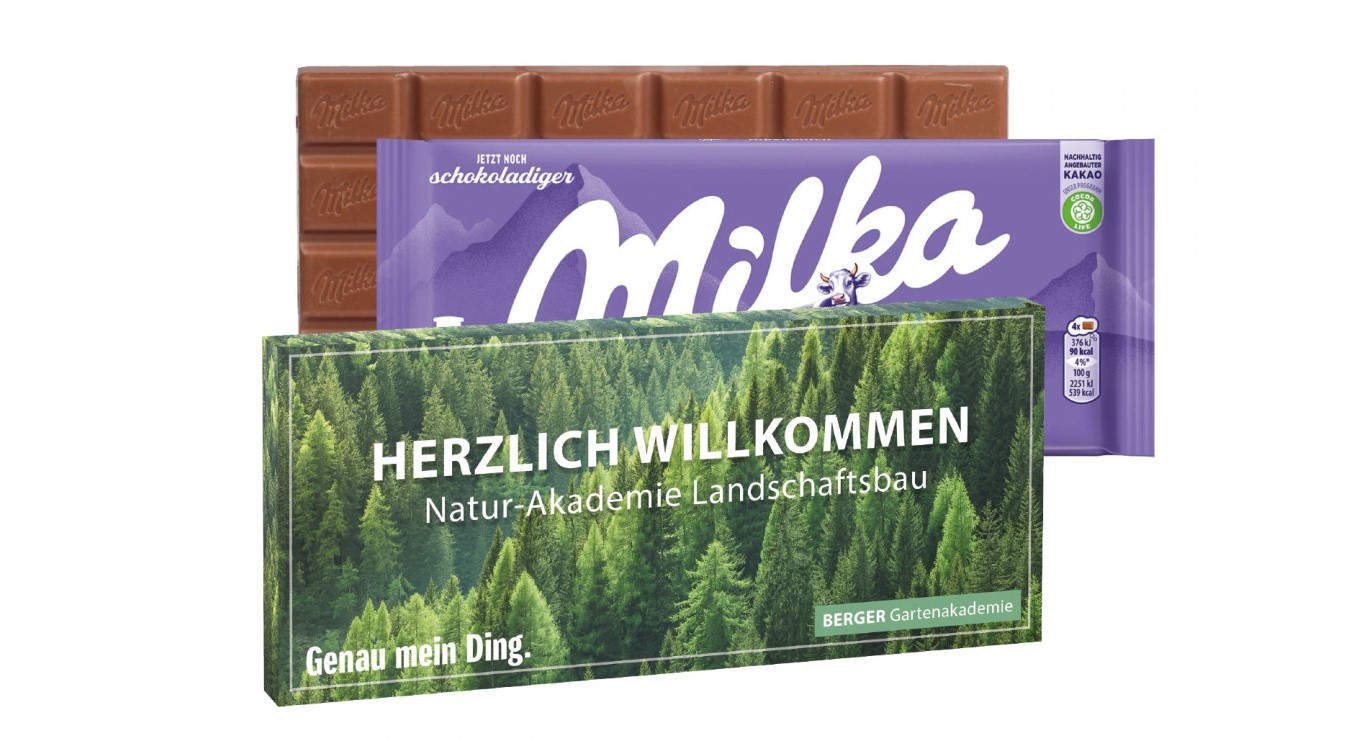 Schokolade von Milka als Werbeartikel